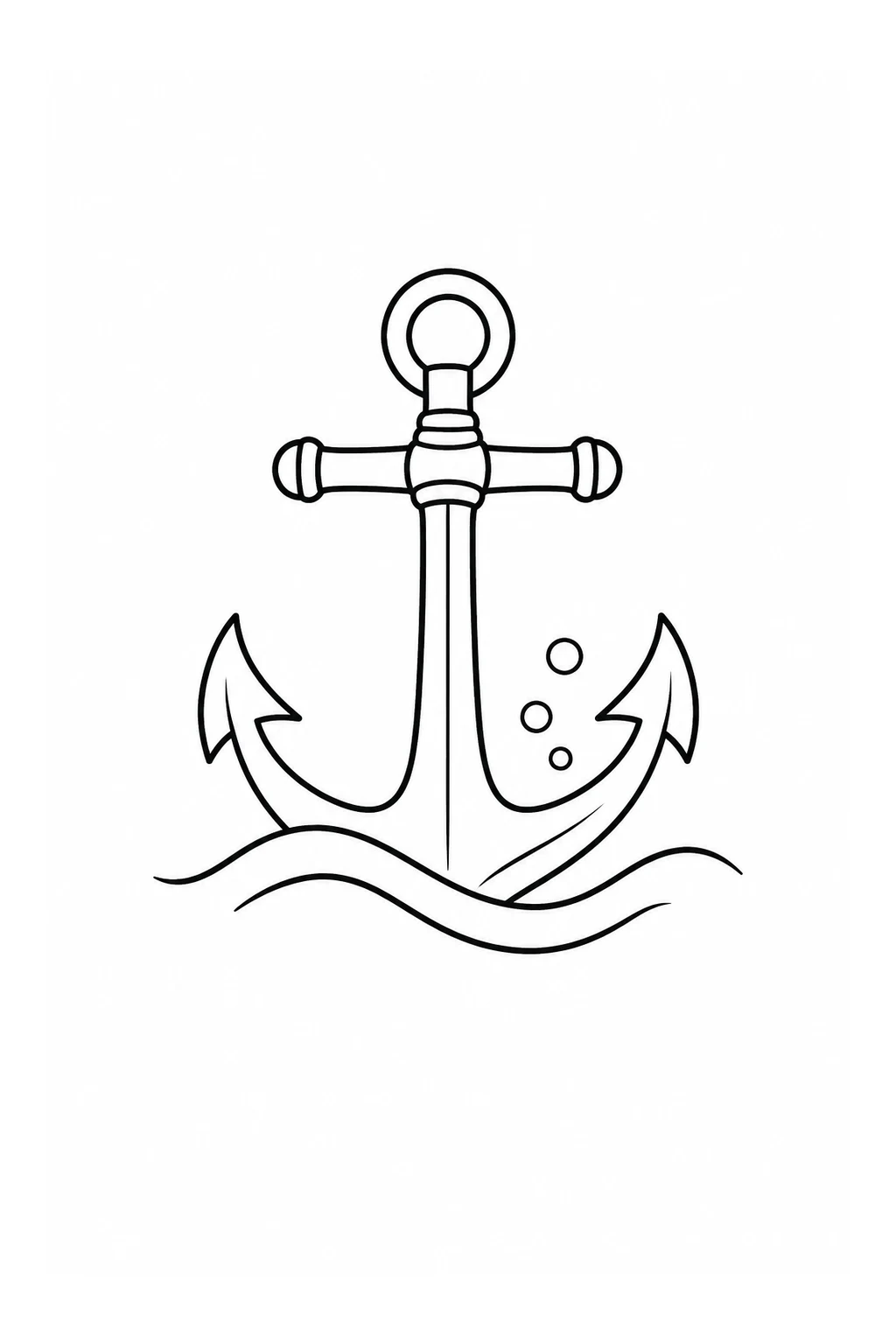 Anker mit Wellen