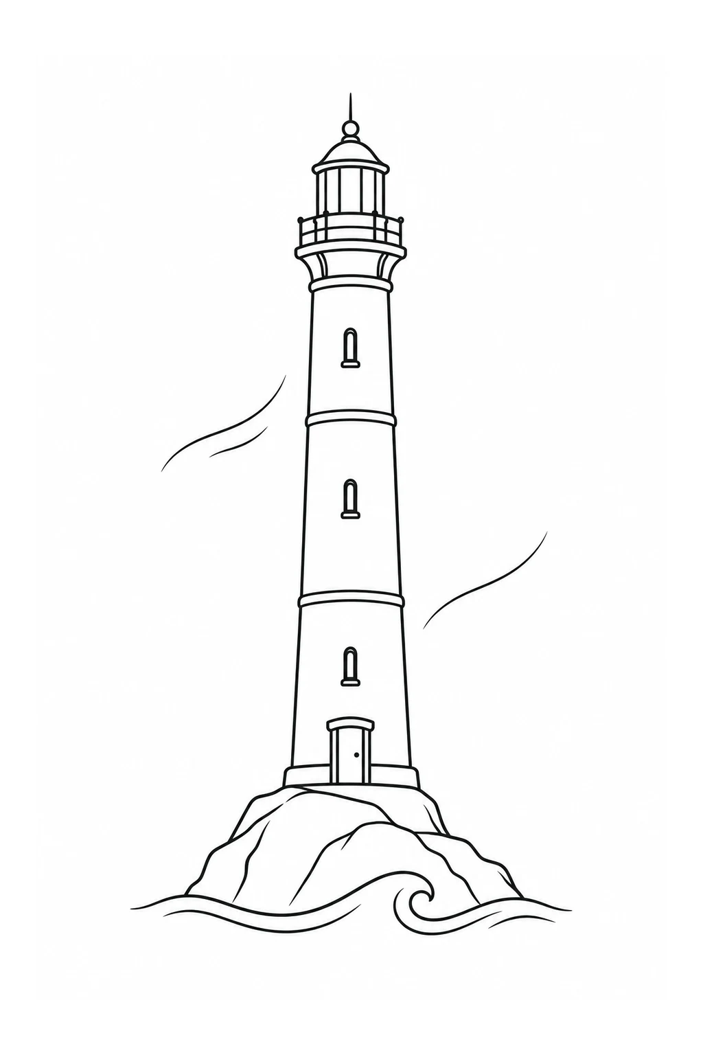 Schlanker Leuchtturm