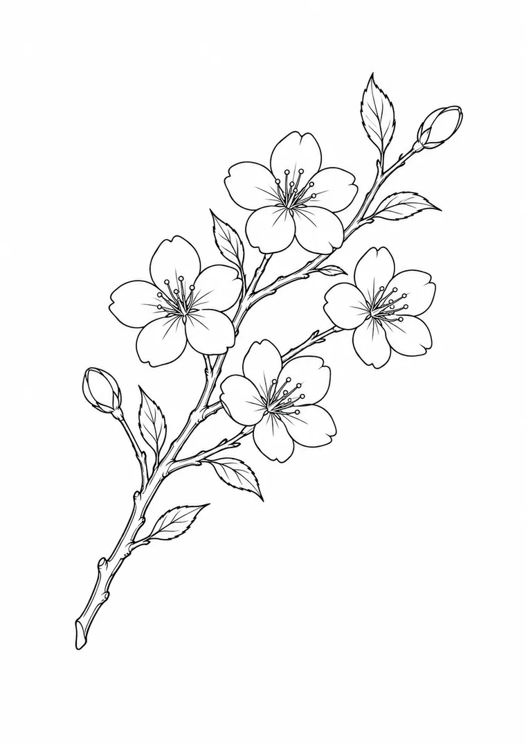 Kirschblüten-Zweig