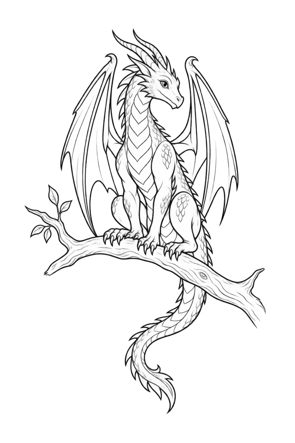 Drache auf einem Zweig