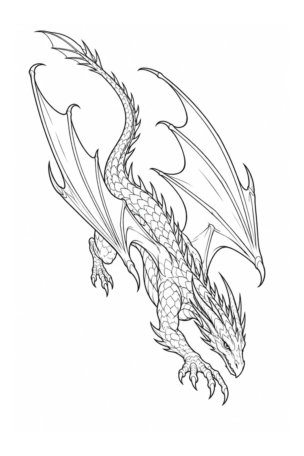 Drache im Sturzflug