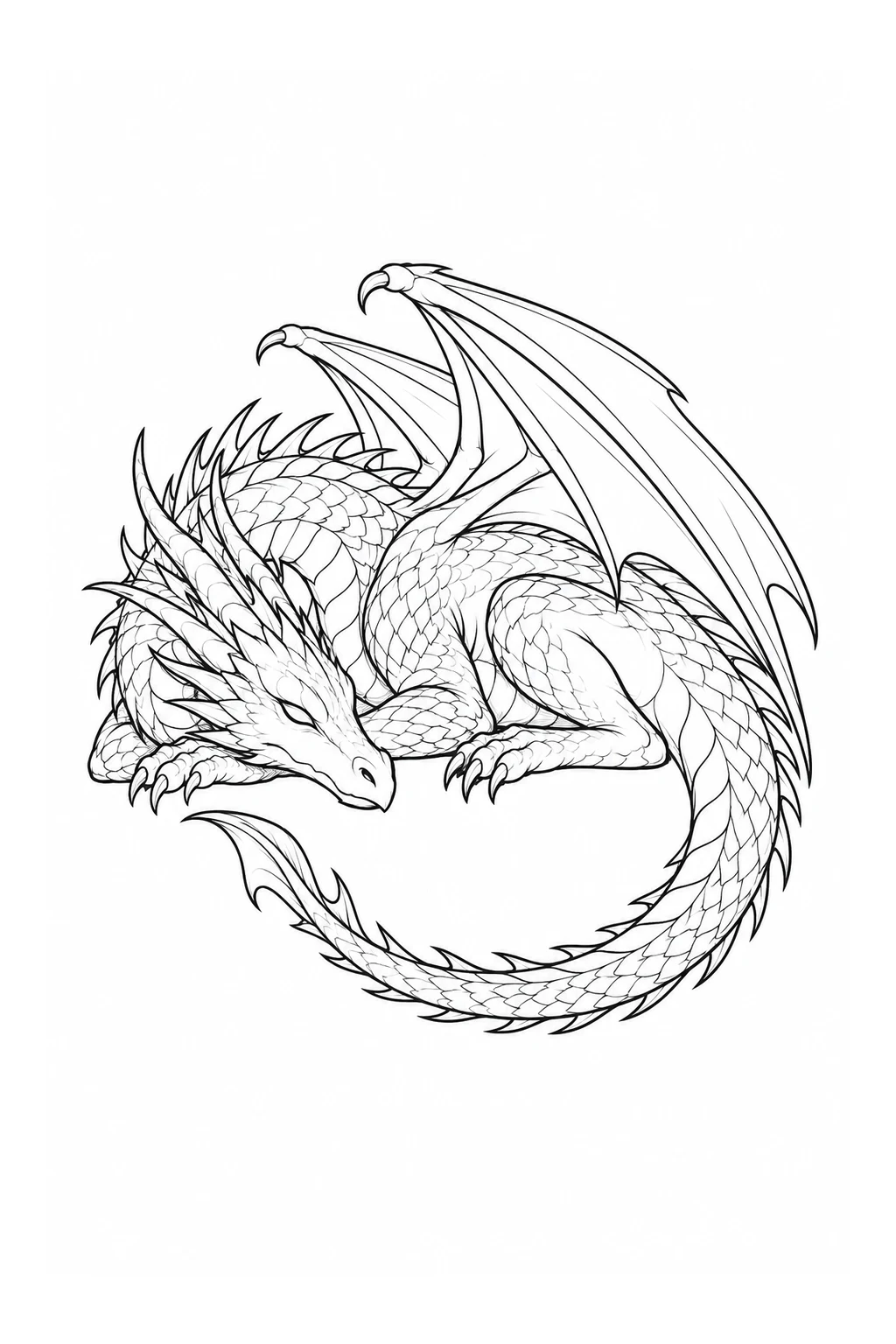 Eingerollter Drache