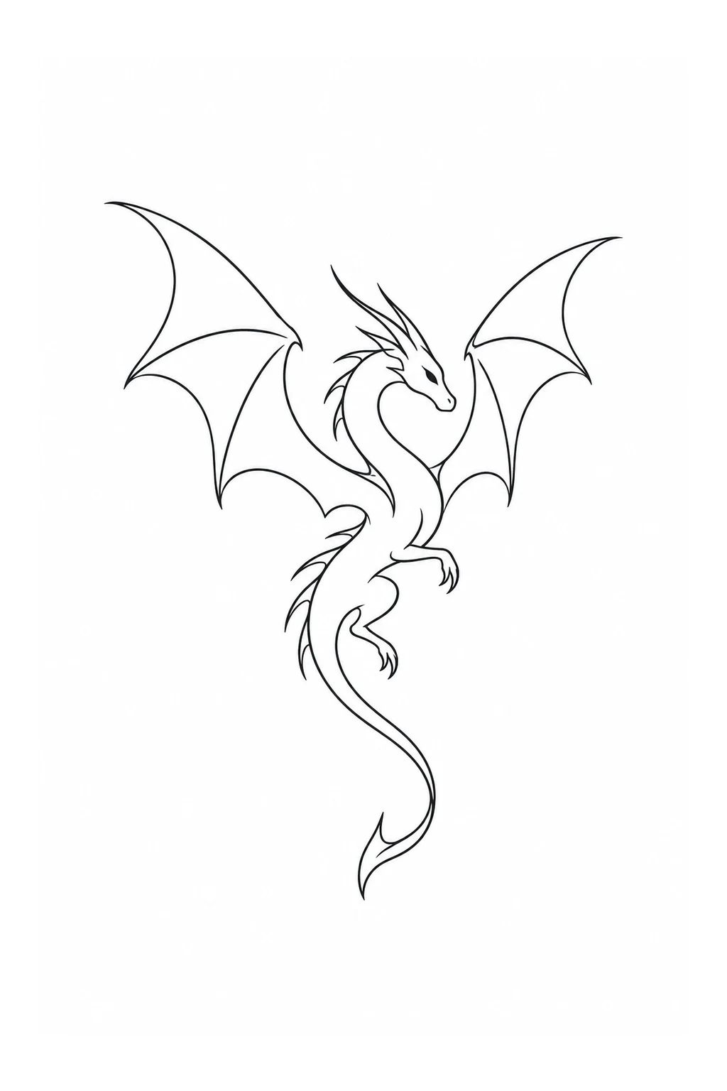 Drache aus Linien