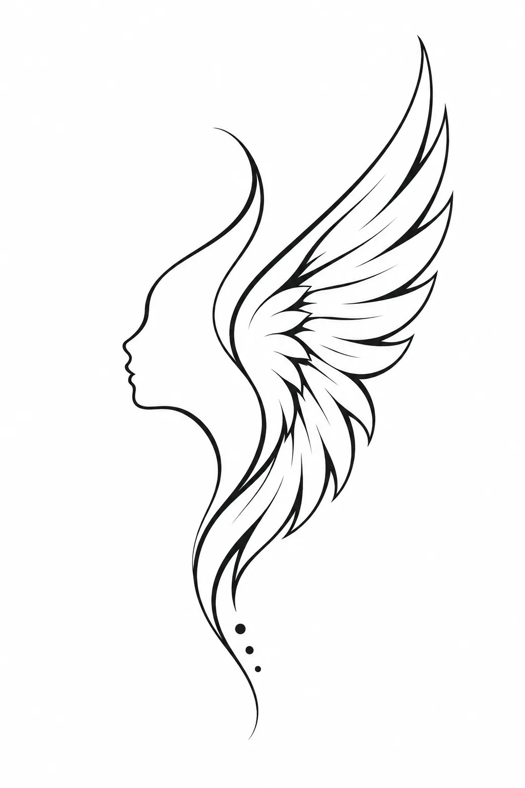 Profil aus Linie und Flügel