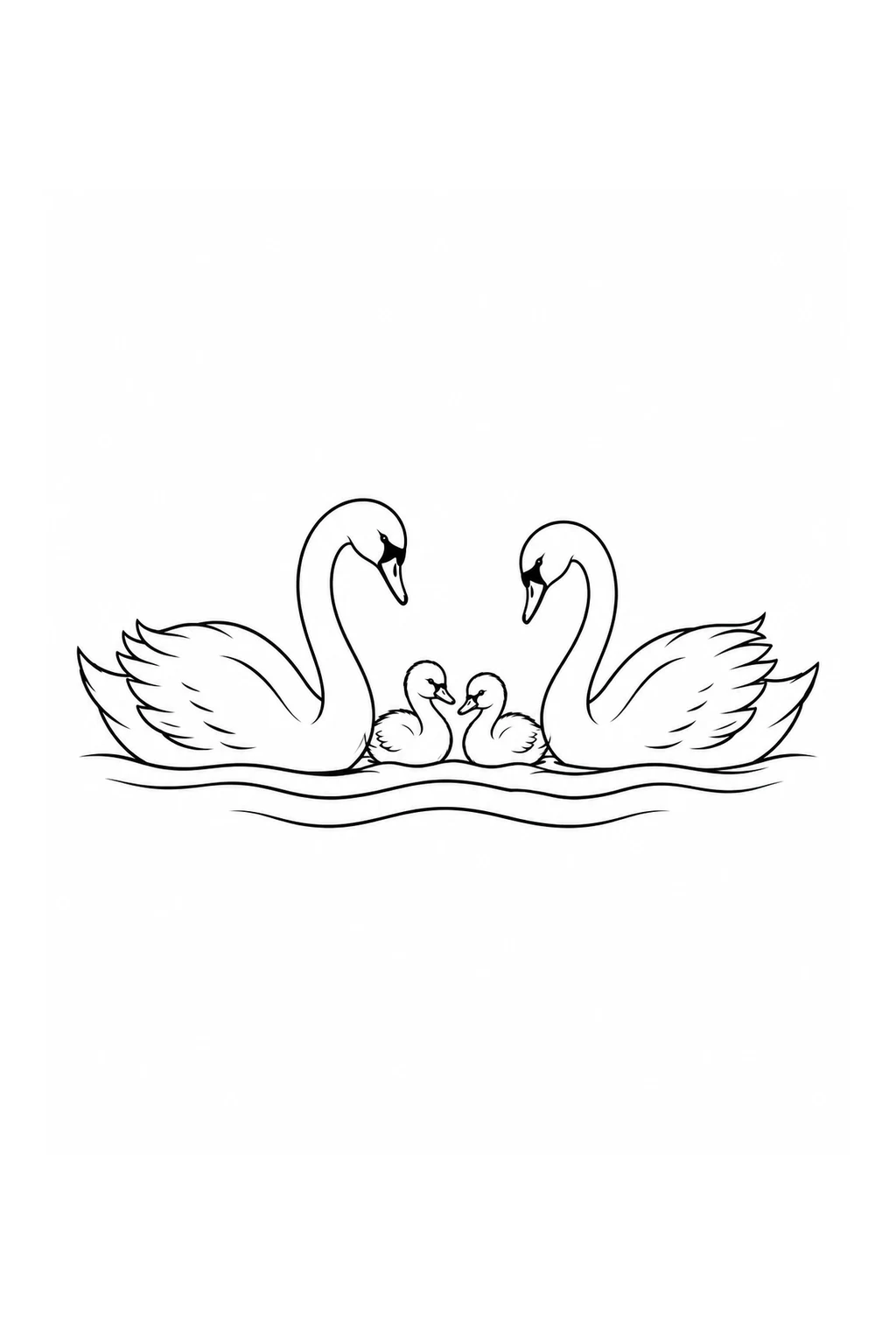 Schwanenfamilie