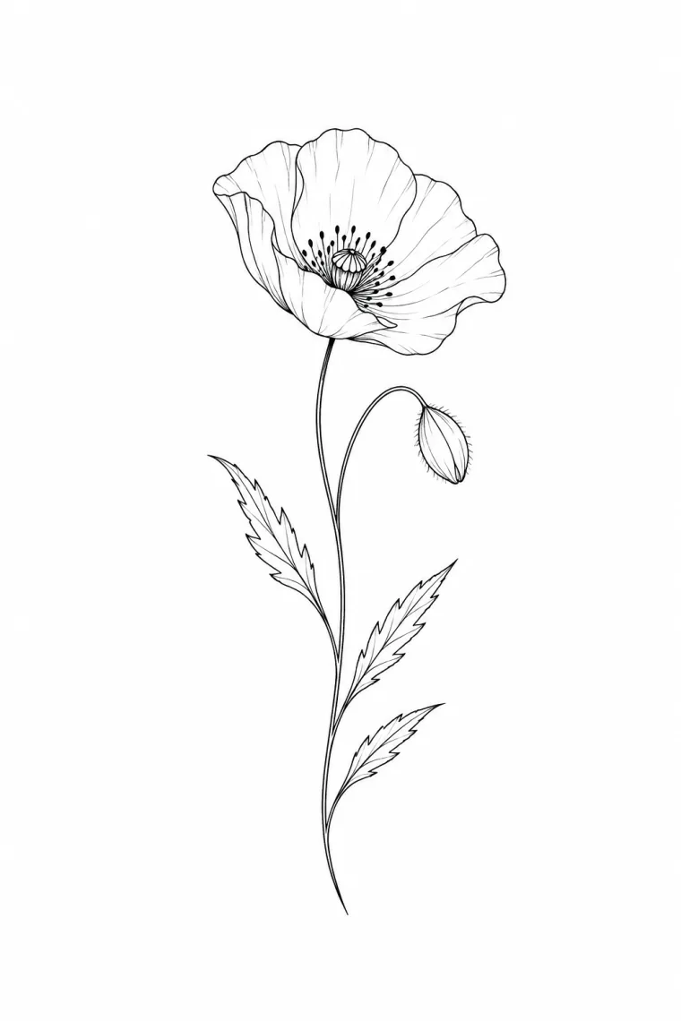 Einzelne Mohnblume