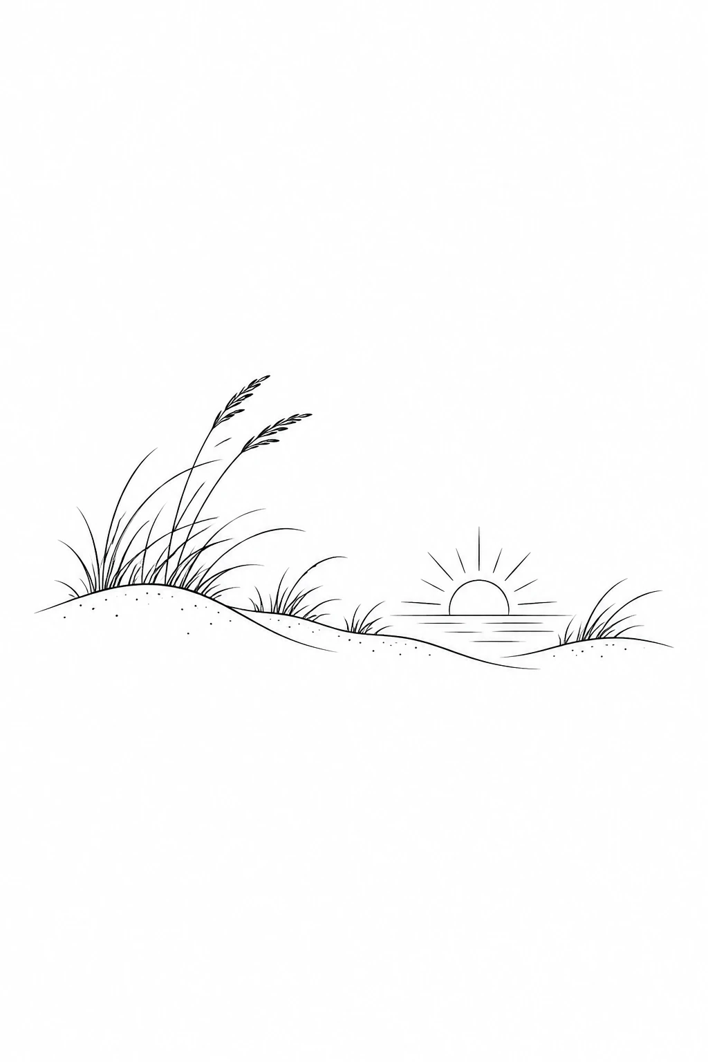 Dünengras mit Sonne