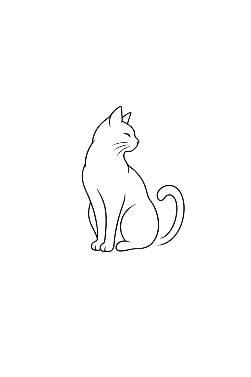 Katzensilhouette für den Knöchel