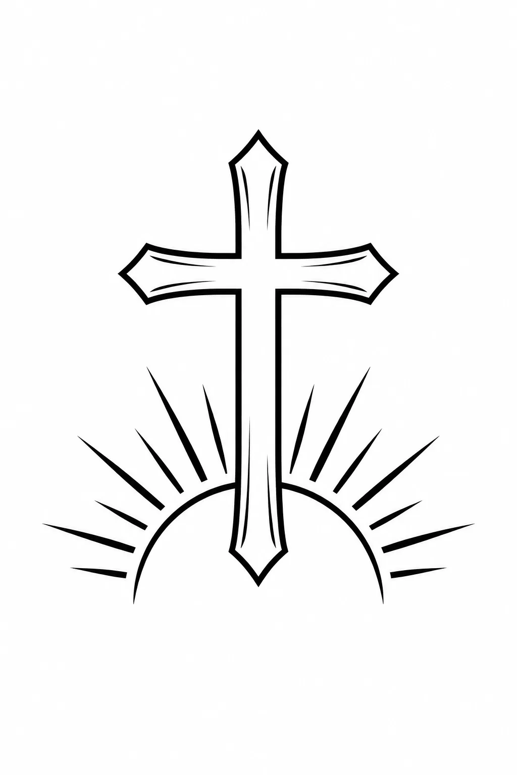Kreuz im Sonnenaufgang