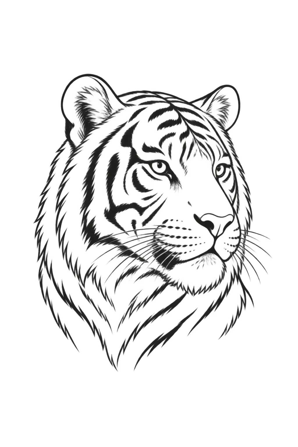 Ruhiger Tigerkopf