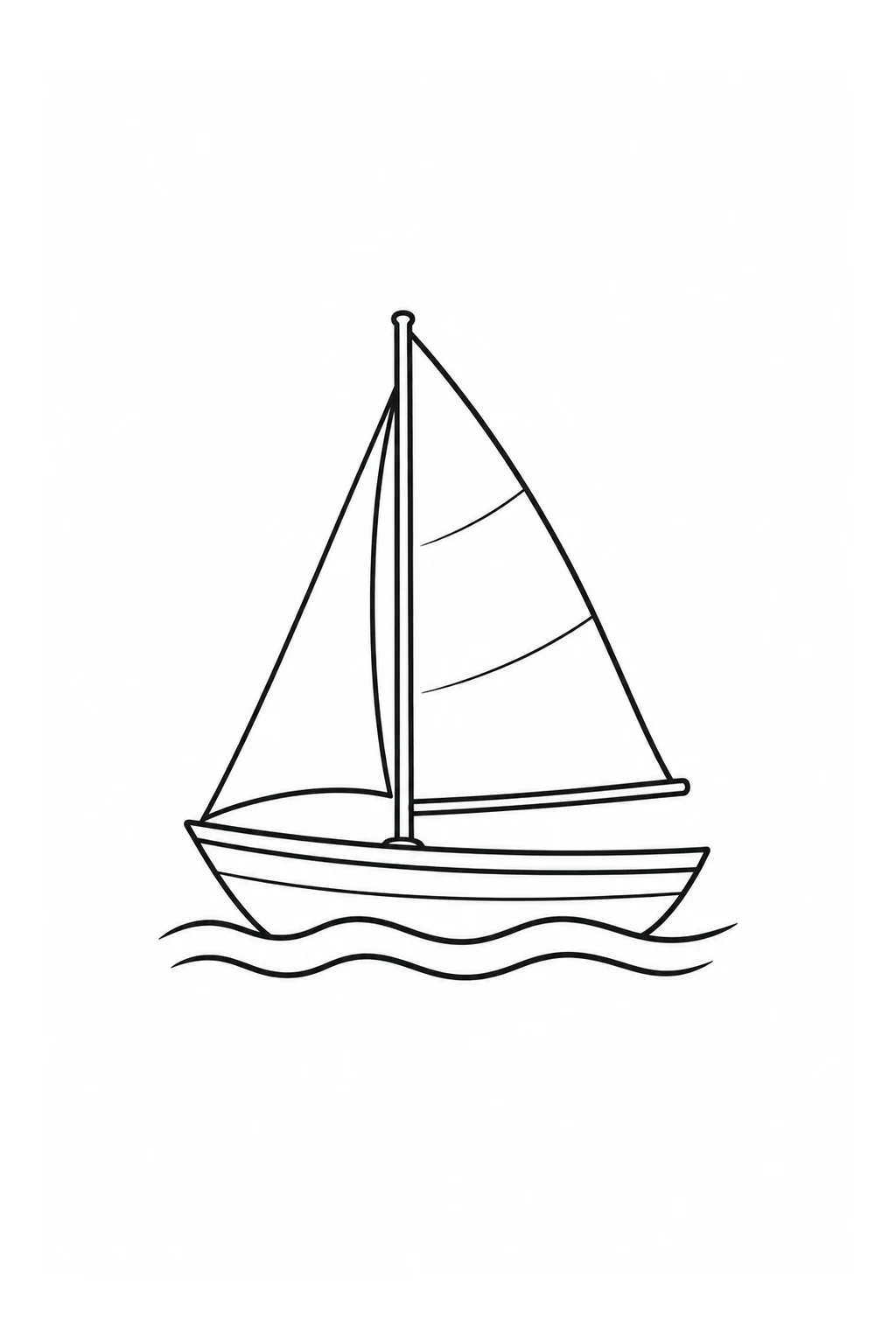 Segelboot auf Wellen