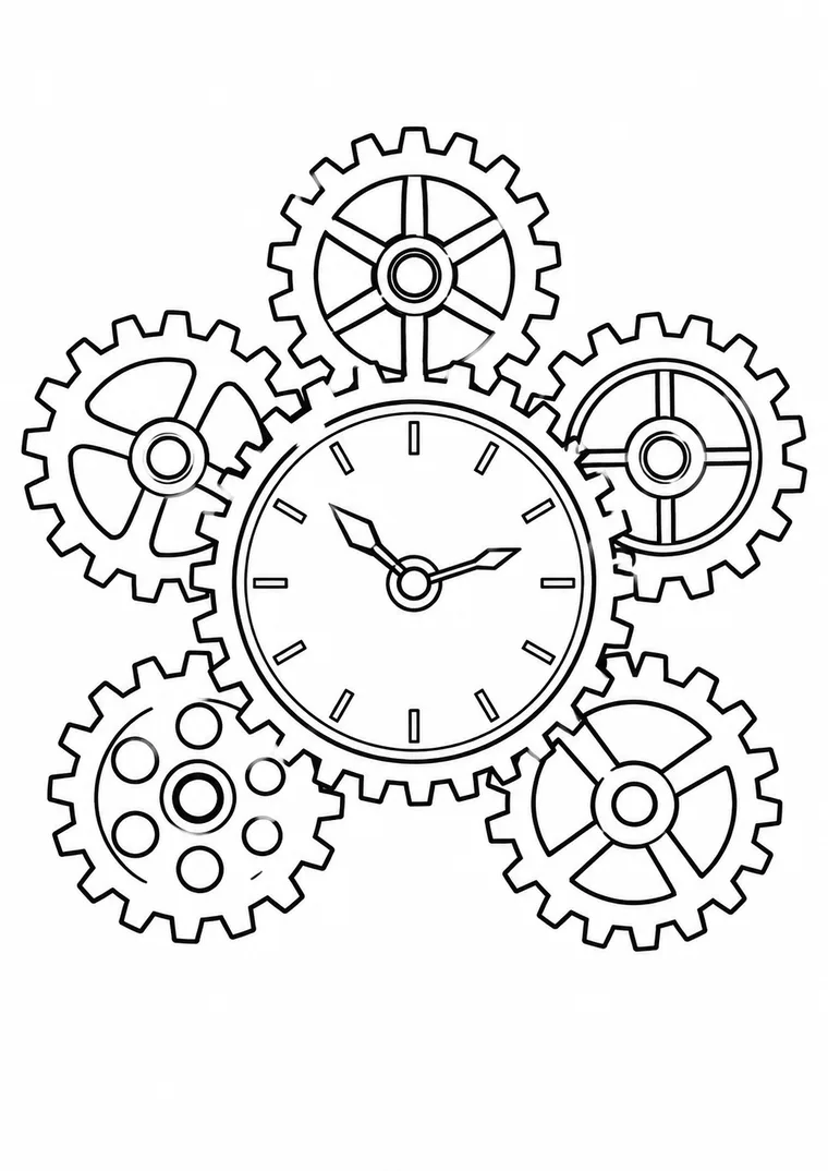 Uhr mit Zahnrädern