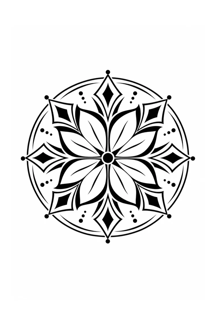 Mandala mit acht Segmenten