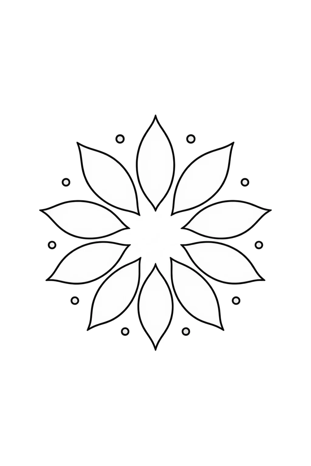 Blätterrosette mit Punkten