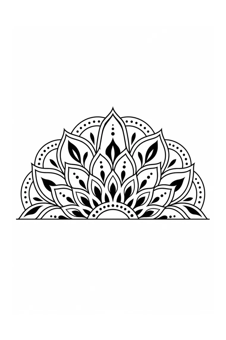 Symmetrisches Halbmandala