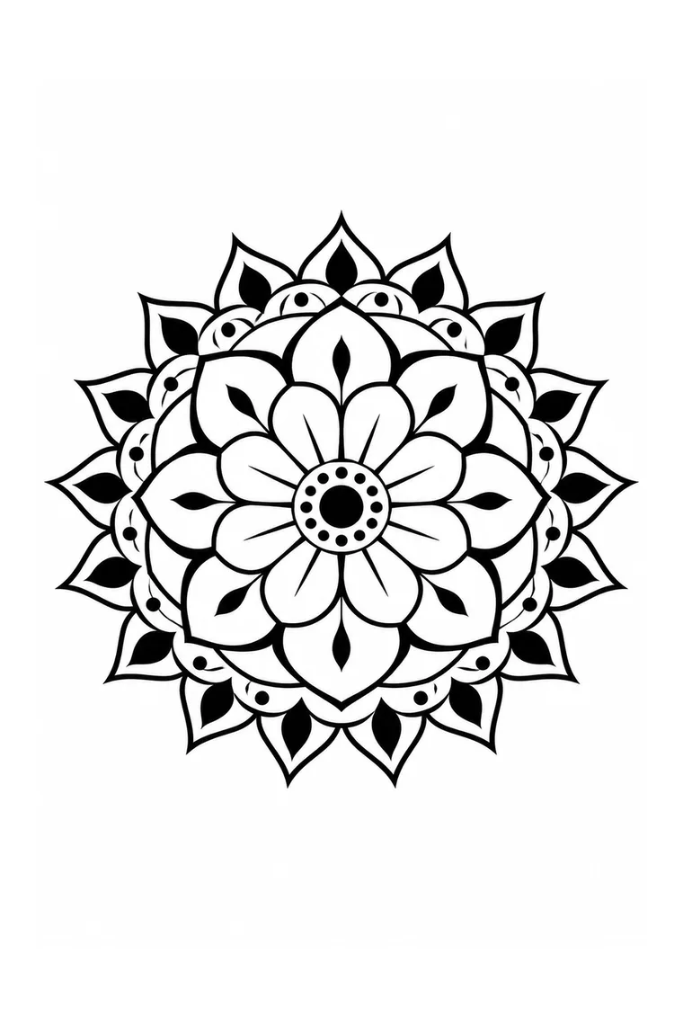 Mandala mit Spitzenrand