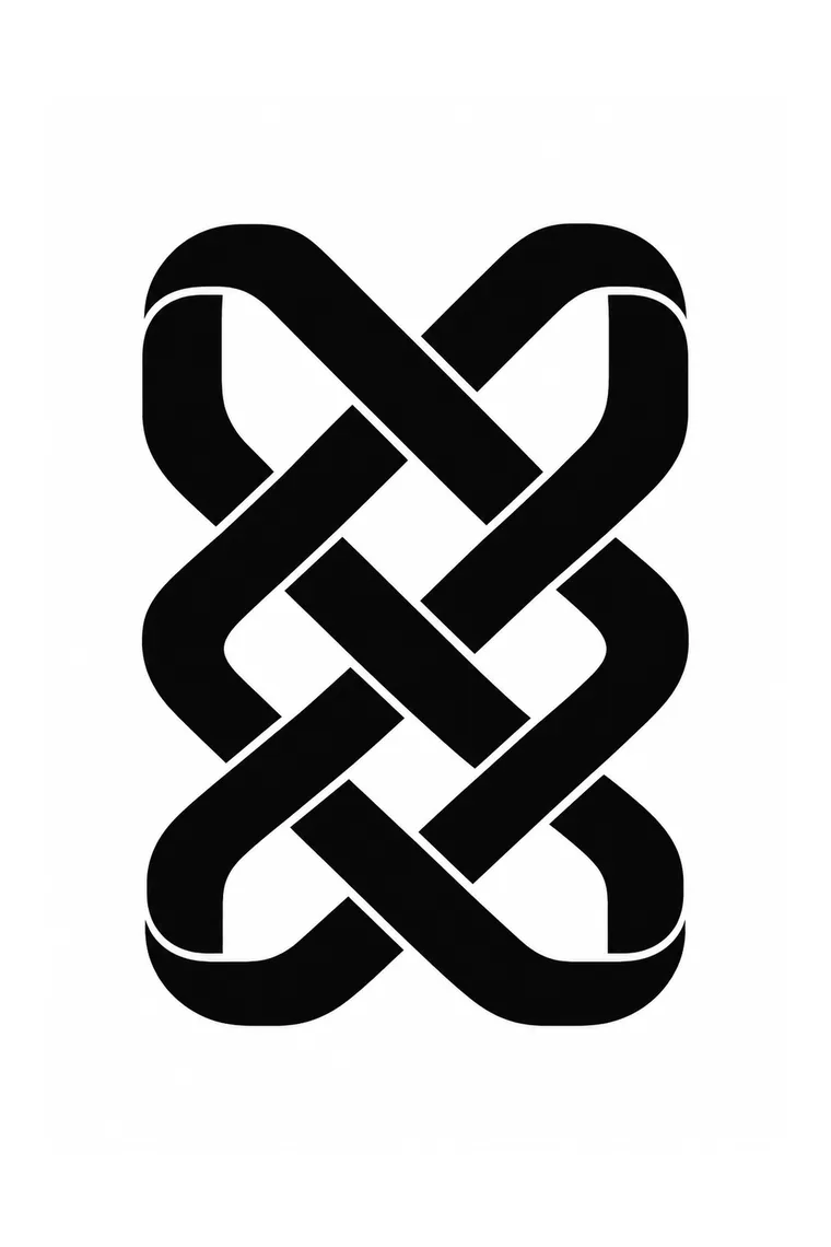 Modernes geometrisches Flechtmuster