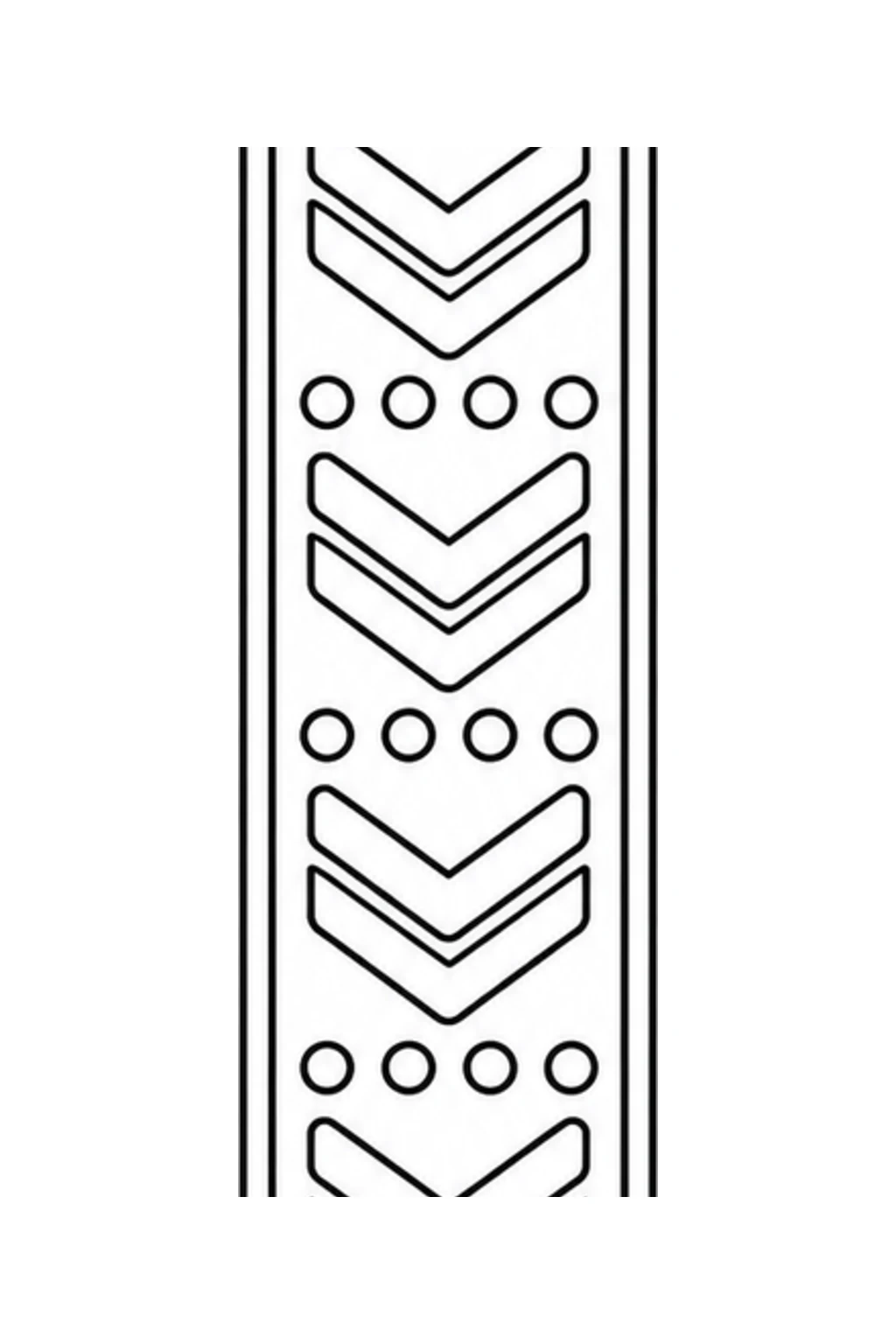 Chevron- und Kreisband