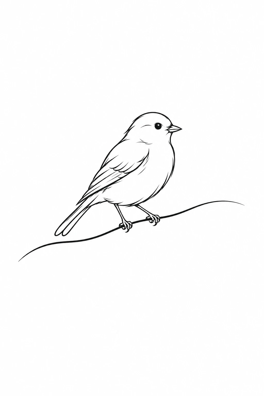 Vogel auf einer Linie