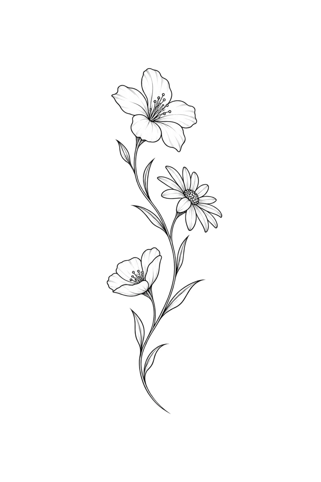 Wildblumenstiel für den Nacken
