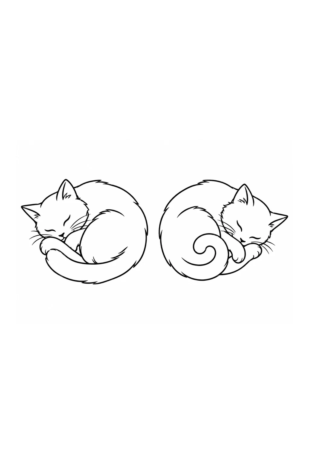 Zwei schlafende Katzen