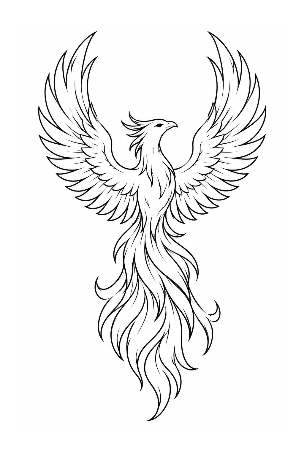 Phoenix mit erhobenen Flügeln