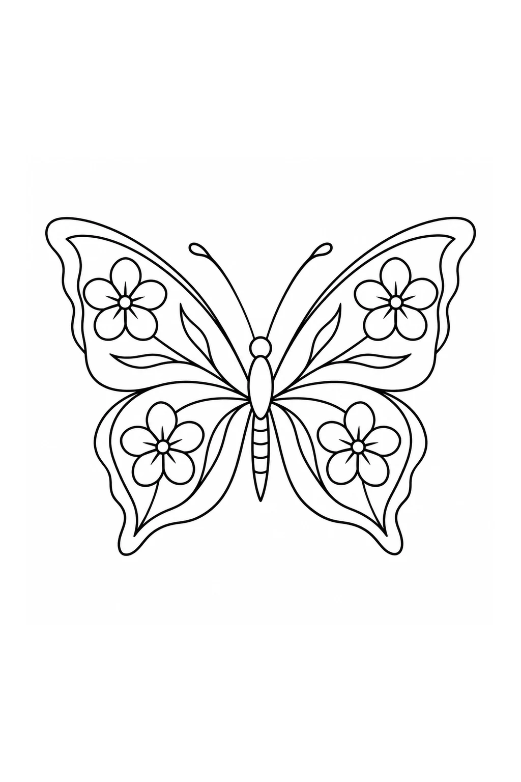 Schmetterling mit Blütenflügeln