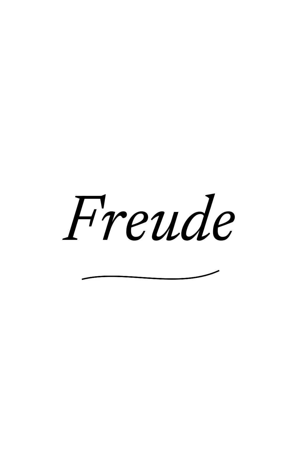 Schriftzug Freude