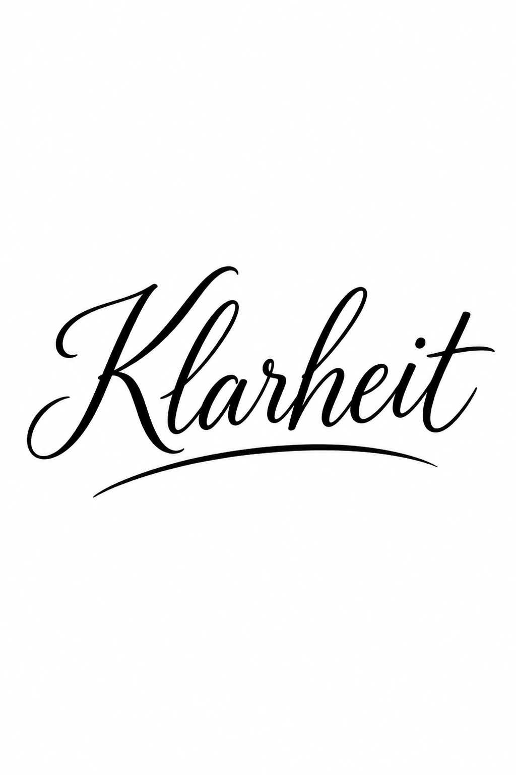 Schriftzug Klarheit