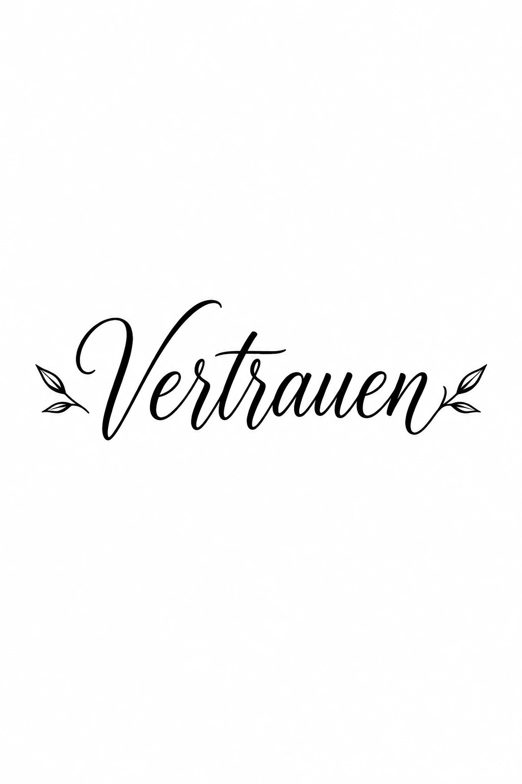 Schriftzug Vertrauen