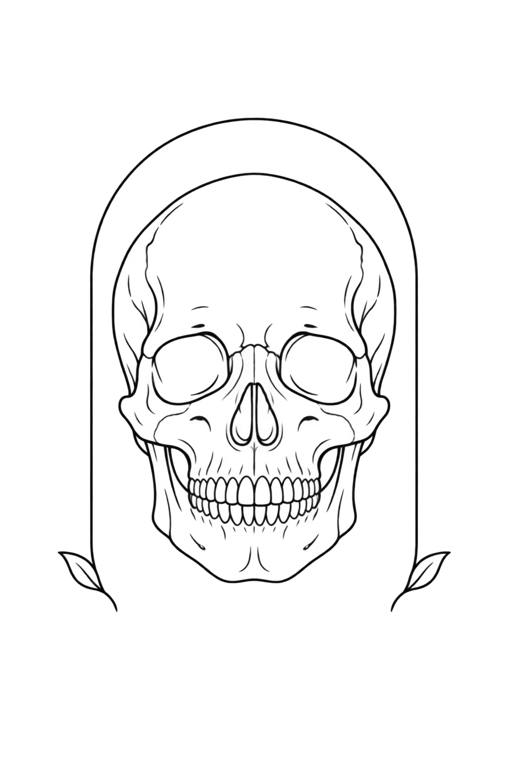 Totenkopf im Bogen