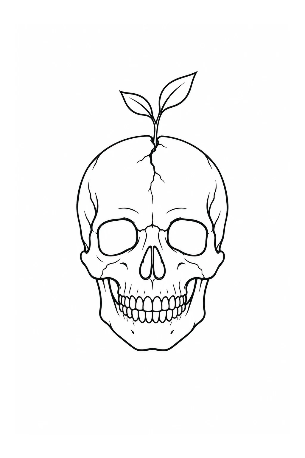 Totenkopf mit Sprössling
