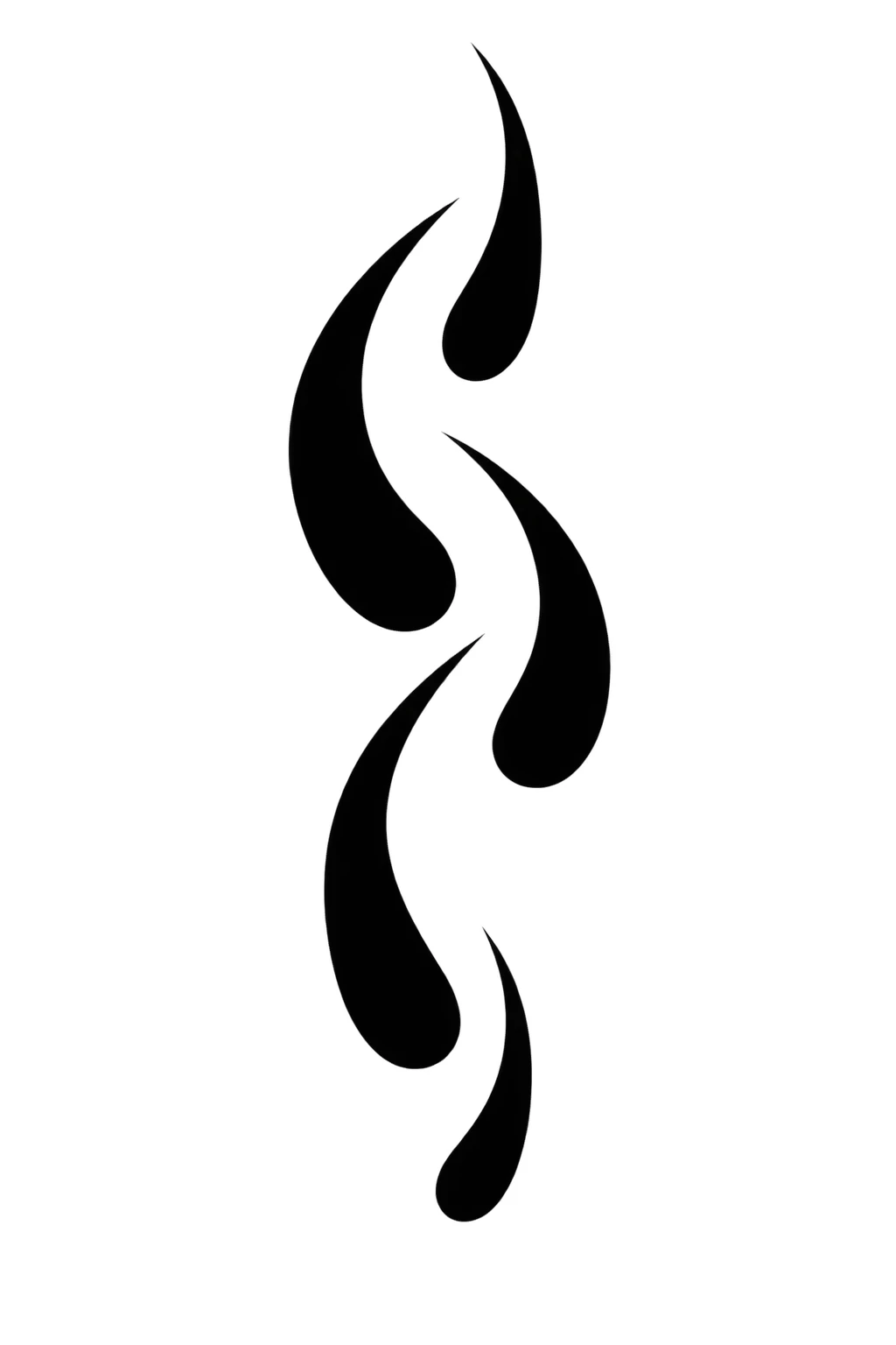 Fünf Tropfenkeile
