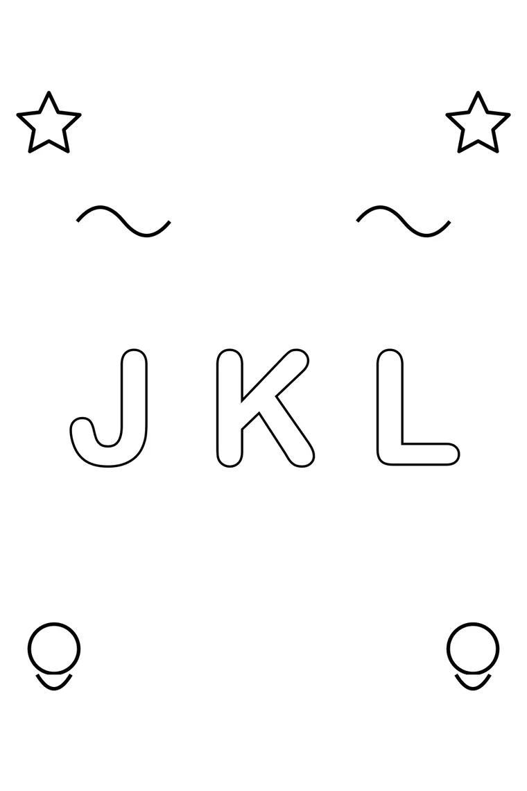 Buchstaben J, K und L