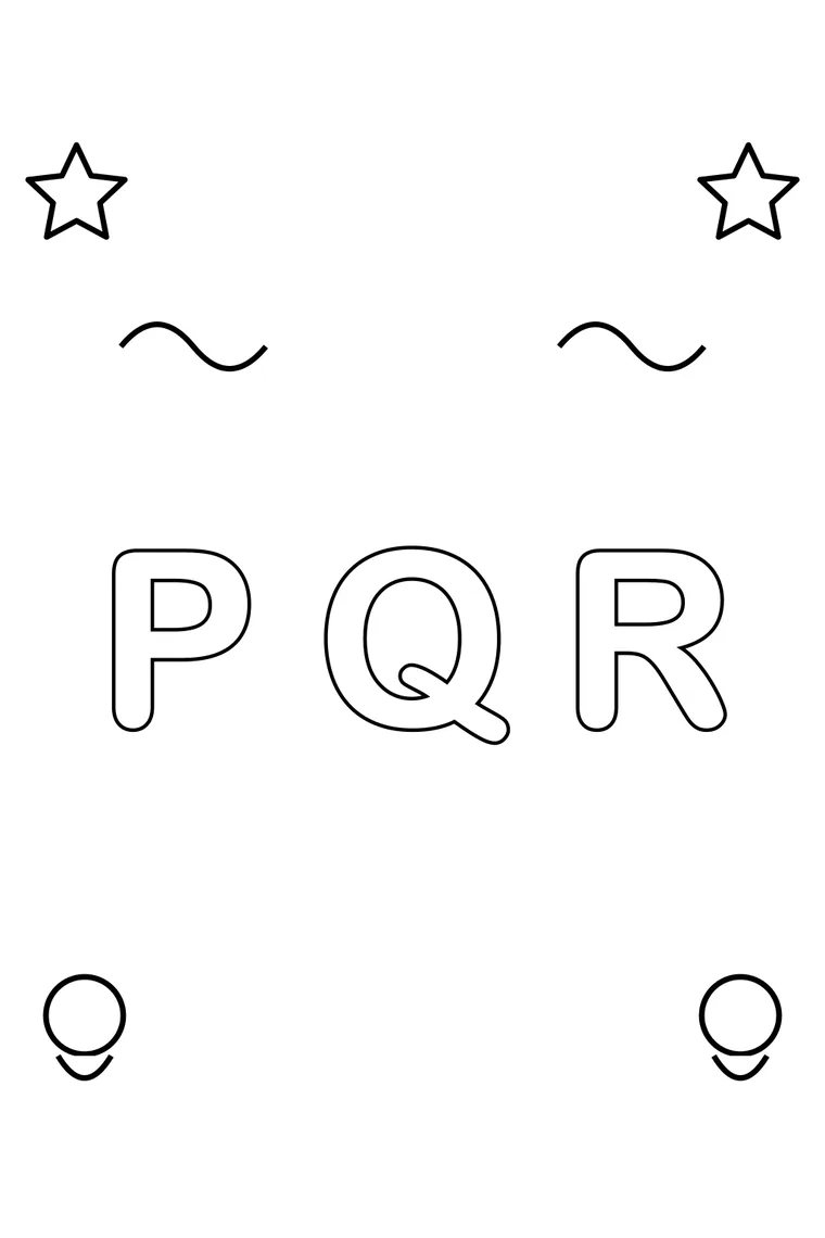 Buchstaben P, Q und R