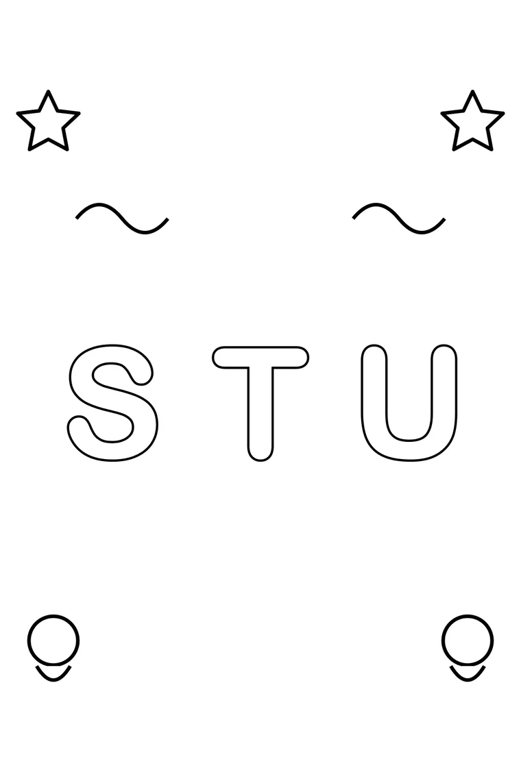 Buchstaben S, T und U