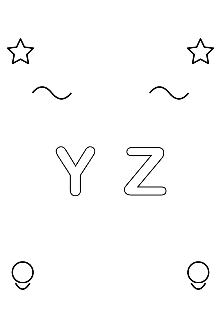 Buchstaben Y und Z
