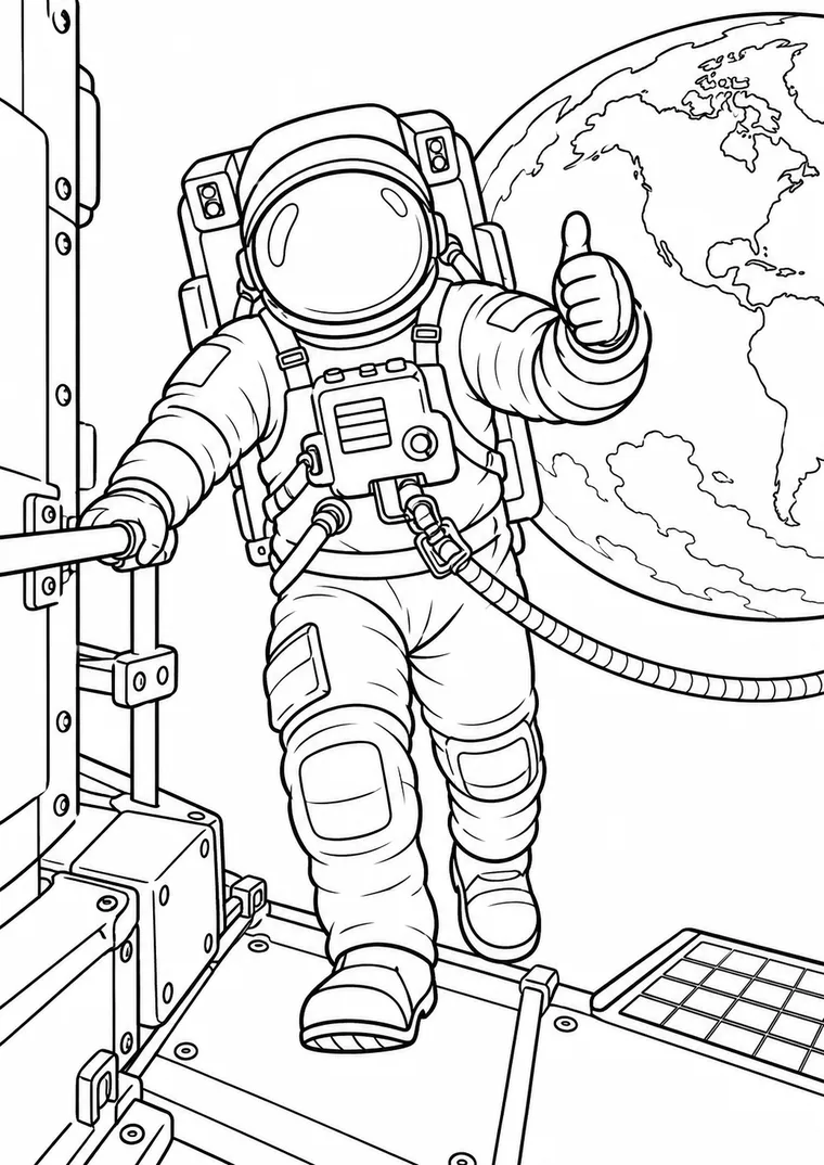 Weltraumspaziergang über der Erde