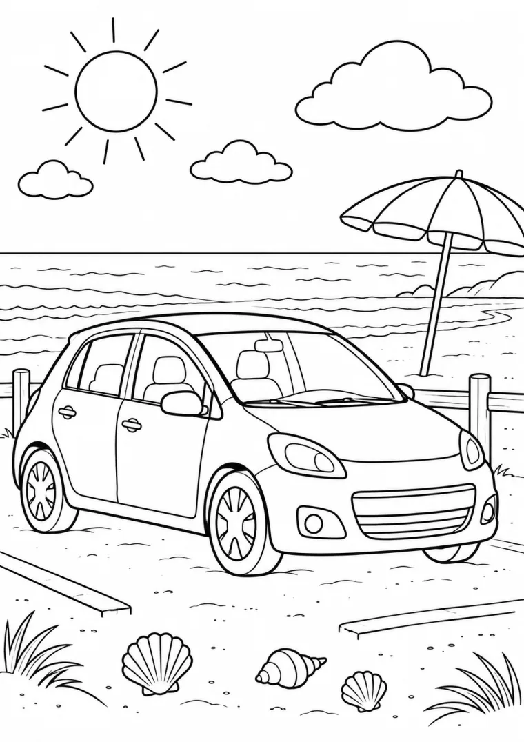 Auto am Strand