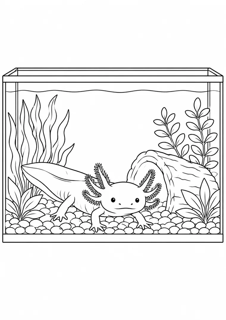 Axolotl im Aquarium