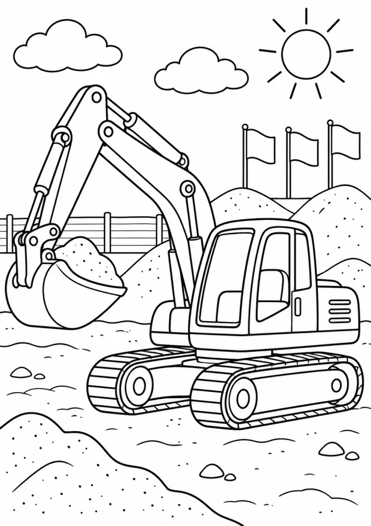Bagger im Sand