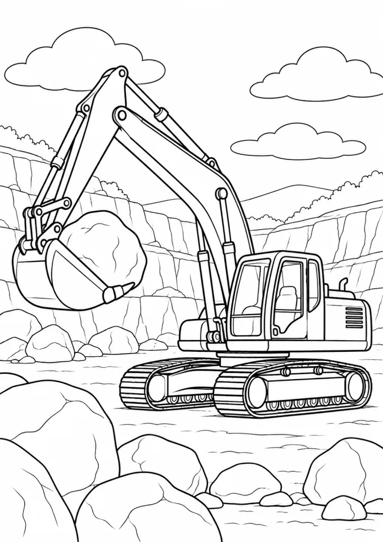 Bagger im Steinbruch