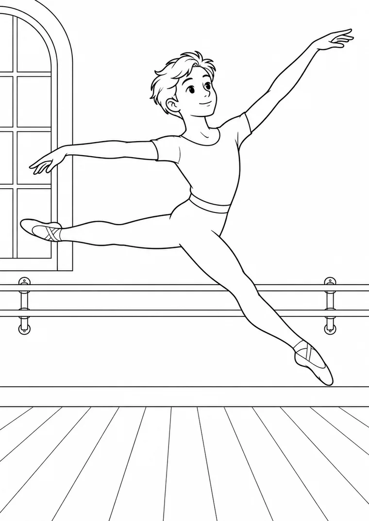 Balletttänzer beim Sprung