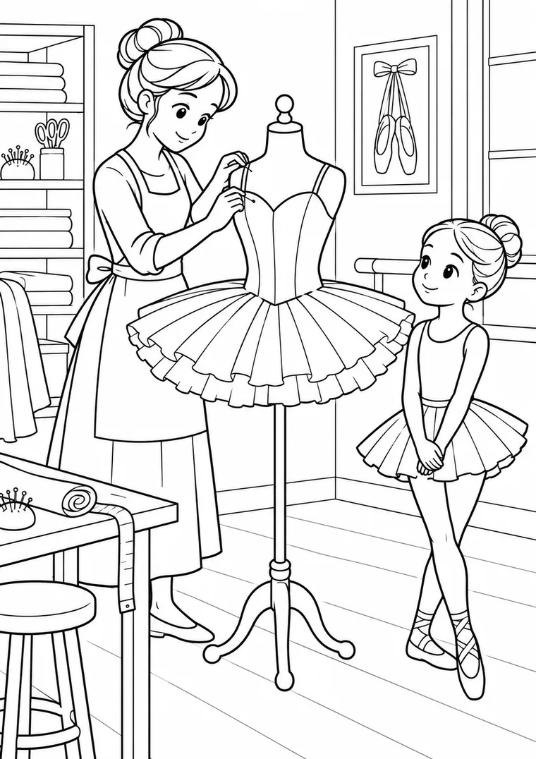 Tutu in der Kostümwerkstatt