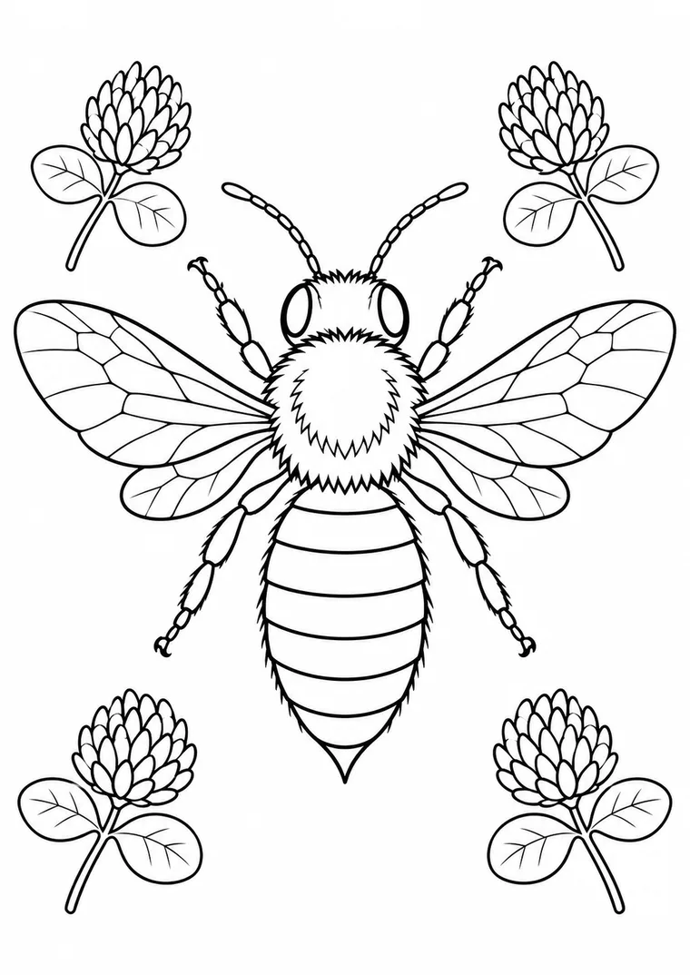 Bienenanatomie mit Klee
