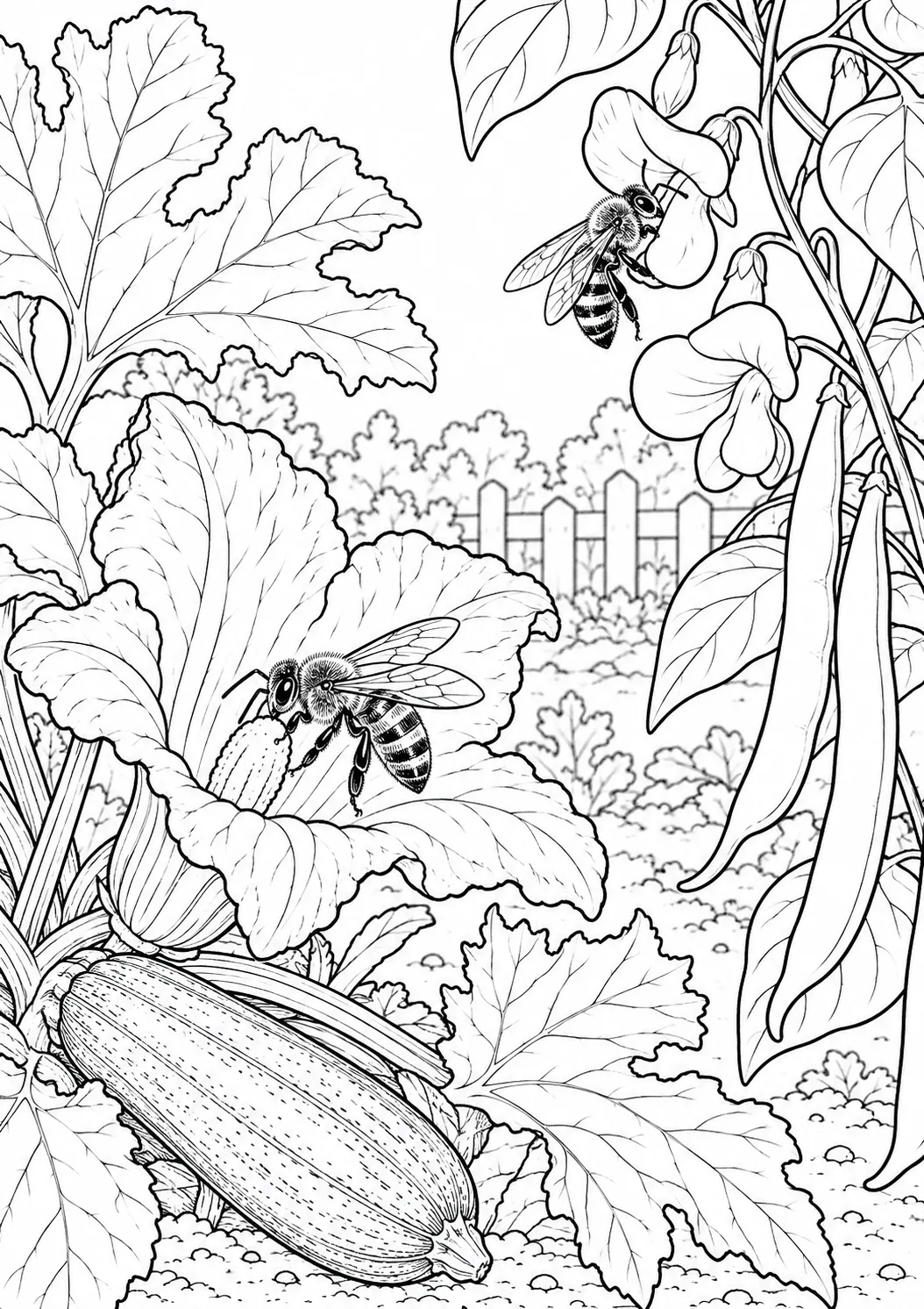 Bienen im Gemüsegarten