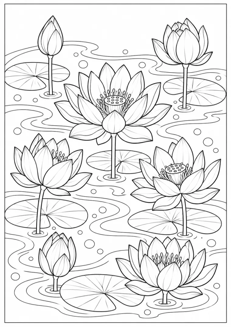 Lotusblüten auf dem Wasser