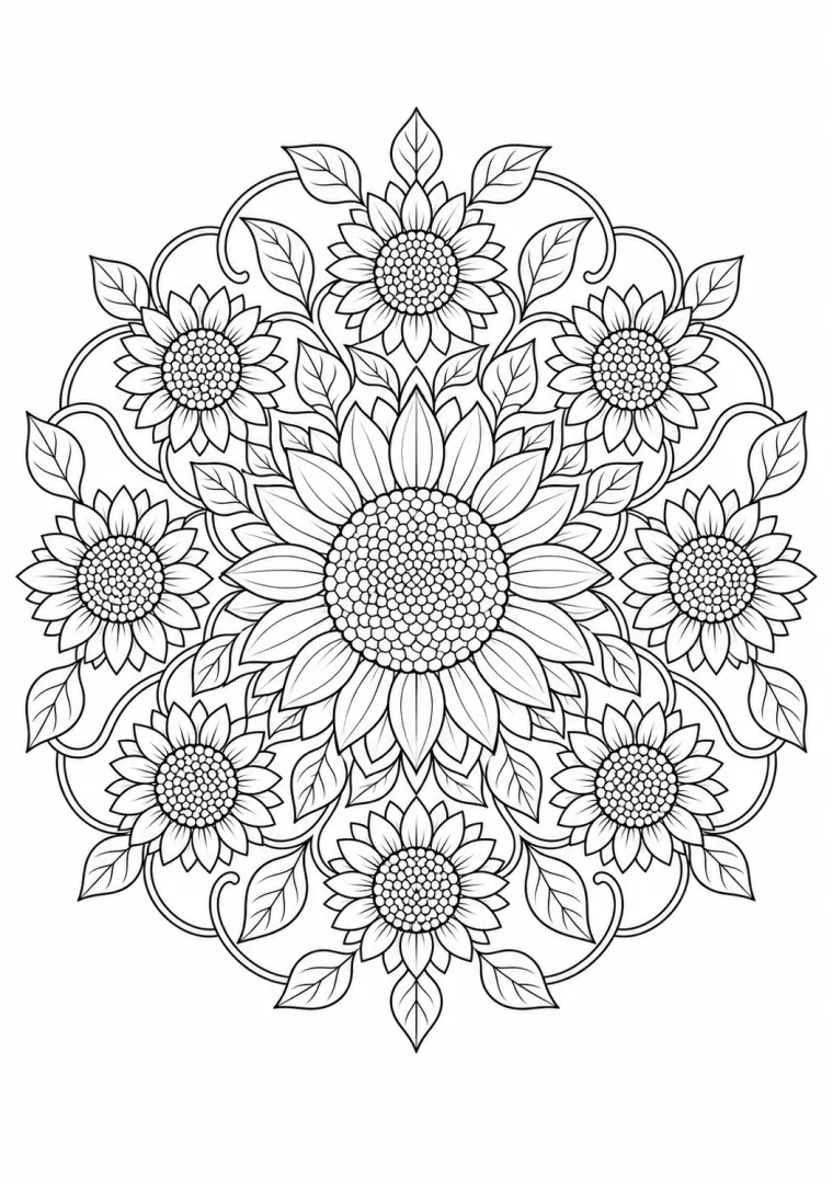 Sonnenblumen-Rosette