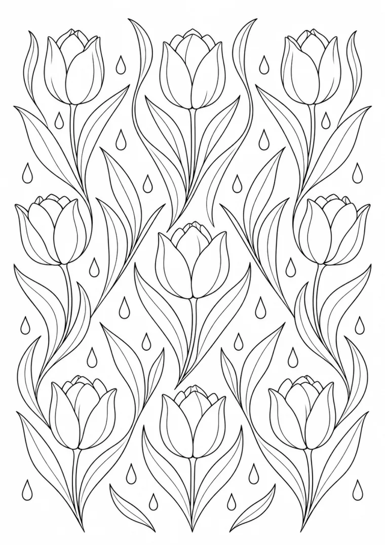 Wellen aus Tulpen