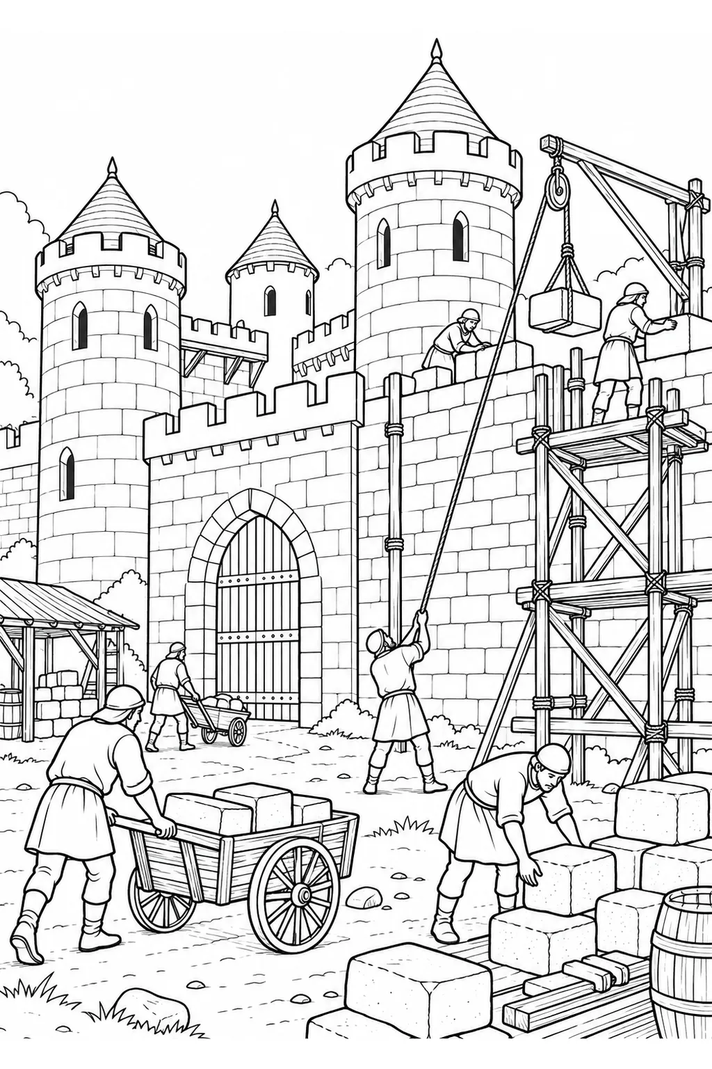 Burgmauer wird repariert